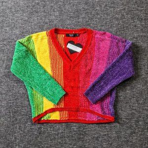 LF Paperheart Australian Rainbow Cropped Sweater